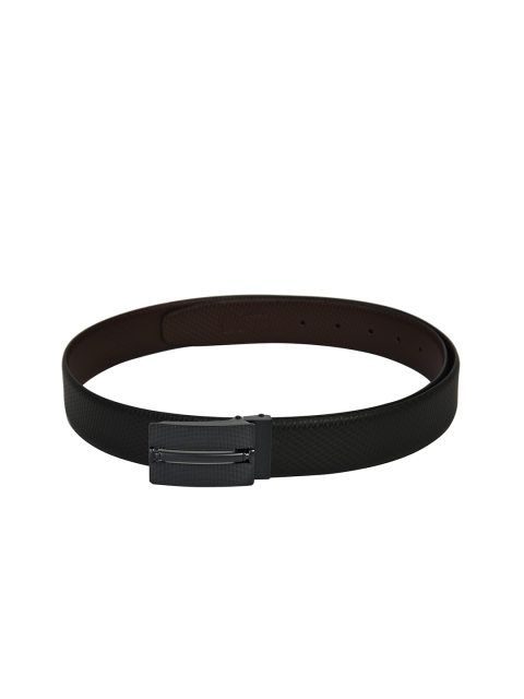 

Second SKIN Men Black & Brown Textured Reversible Leather Belt