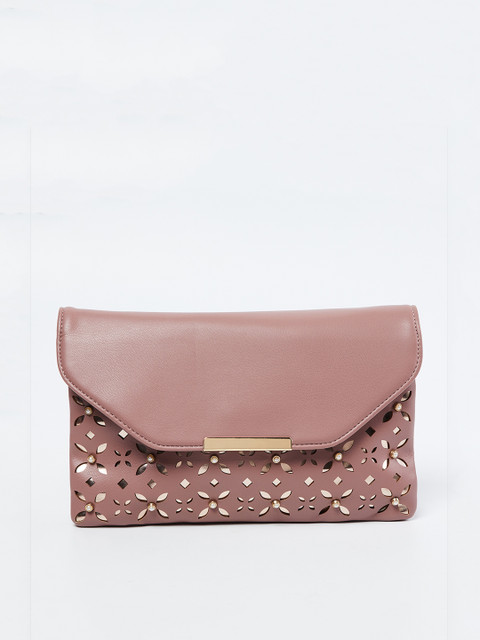 

Ginger by Lifestyle Pink & Gold-Coloured Solid Sling Bag