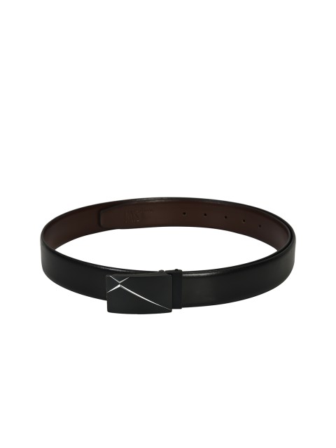 

Second SKIN Men Black & Brown Textured Reversible Genuine Leather Belt