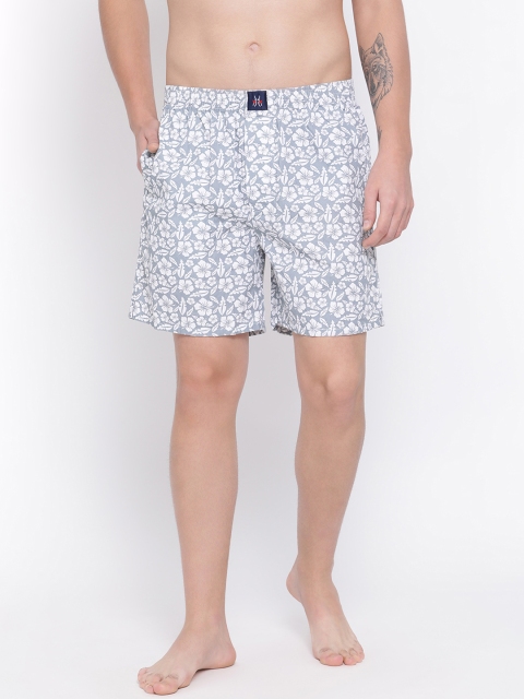 

Crimsoune Club Men Grey Printed Pure Cotton Boxers BX4068-1