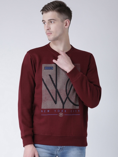 

COBB Men Magenta Printed Sweatshirt