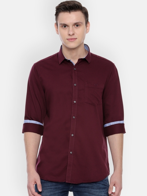 

Van Heusen Sport Men Maroon Slim Fit Solid Casual Shirt