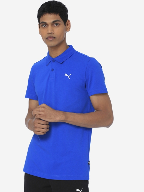 

Puma Men Blue Printed Polo Collar T-shirt