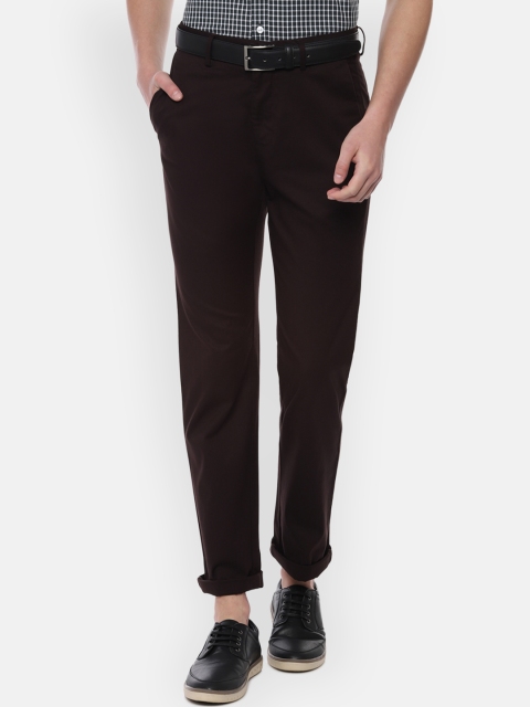 

Allen Solly Men Maroon Regular Fit Solid Regular Trousers