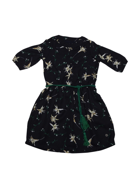 

Allen Solly Junior Girls Navy Blue Printed Fit and Flare Dress