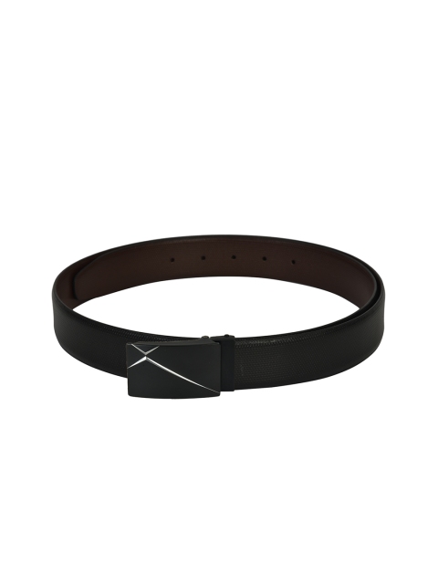 

Second SKIN Men Black & Brown Genuine Leather Reversible Textured Belt