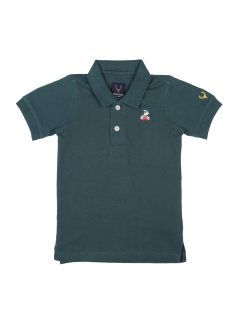 

Allen Solly Junior Boys Green Printed Polo Collar T-shirt