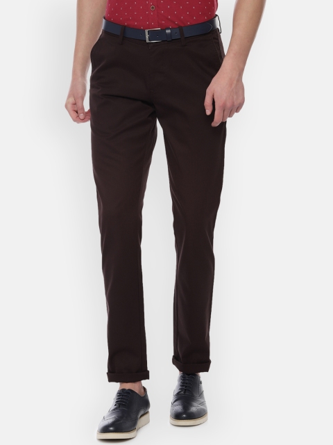 

Allen Solly Men Brown Slim Fit Solid Regular Trousers