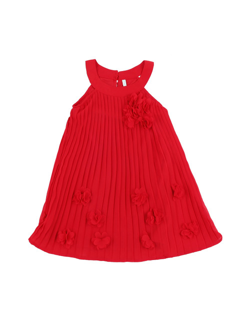 

Pantaloons Junior Girls Solid Red A-Line Dress