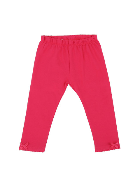 

Pantaloons Baby Girls Pink Solid Churidar Length Leggings
