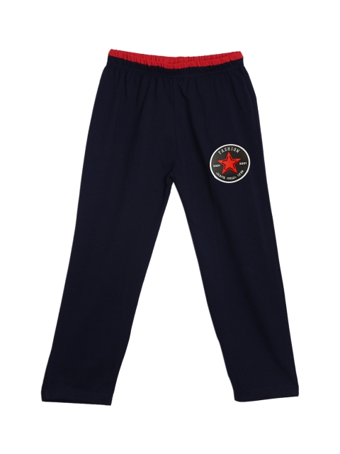 

SWEET ANGEL Boys Navy Blue Straight Fit Solid Track Pants