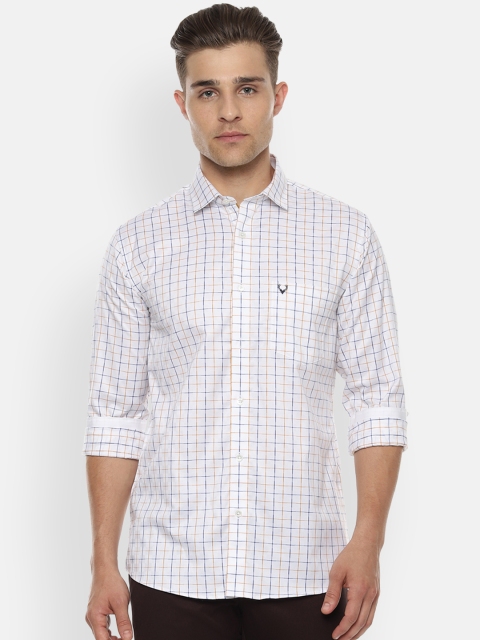 

Allen Solly Men White Slim Fit Checked Casual Shirt