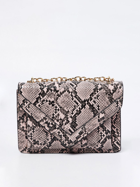 

Ginger by Lifestyle Pink & Grey Printed Sling Bag