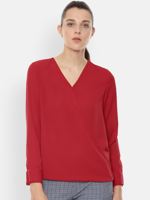 

Van Heusen Woman Women Red Solid Top