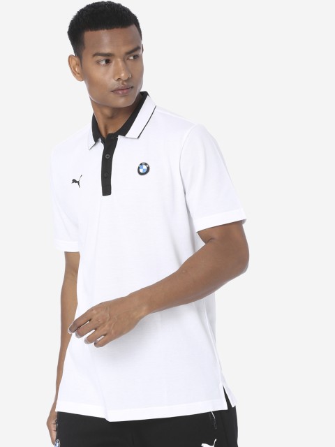 

PUMA Motorsport Men White BMW MMS Polo Printed Polo Collar T-shirt