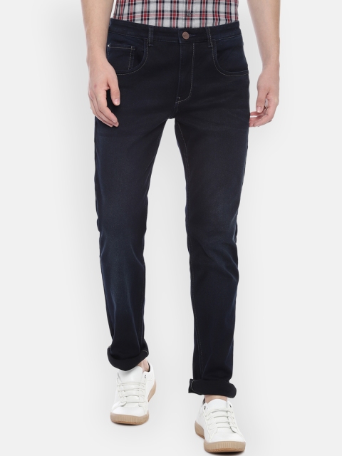 

V Dot Men Navy Blue Slim Fit Mid-Rise Clean Look Stretchable Jeans