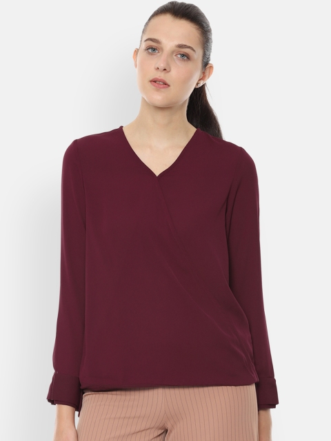 

Van Heusen Woman Women Maroon Solid Top