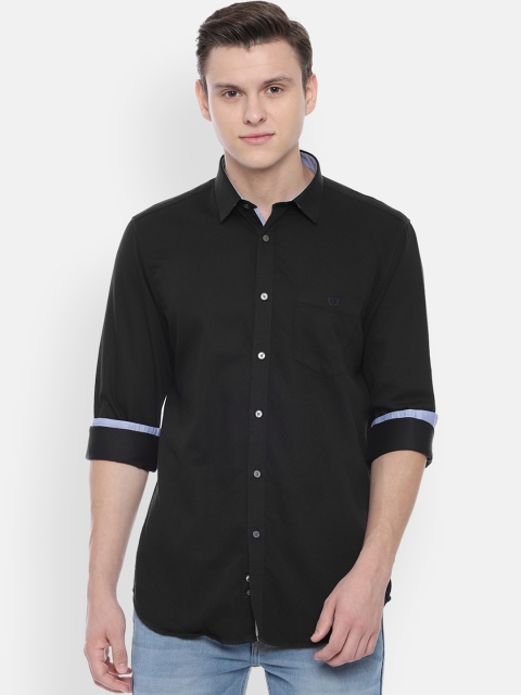 

Van Heusen Sport Men Black Slim Fit Solid Casual Shirt