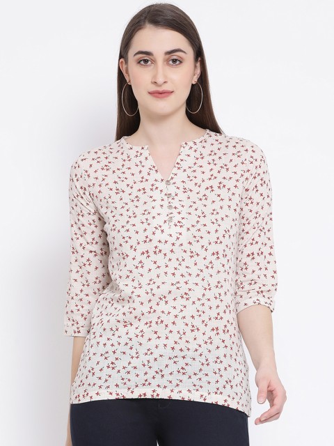 

Crimsoune Club Women Off-White Printed Top