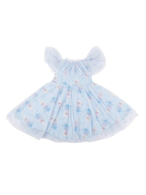 

Pantaloons Junior Girls Blue Frozen Princess Fit and Flare Dress