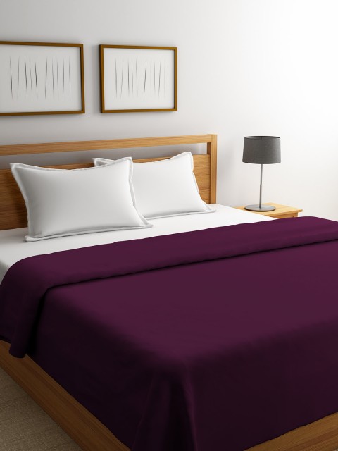 

Portico New York Burgundy Solid AC Room 270 GSM Double Bed Blanket