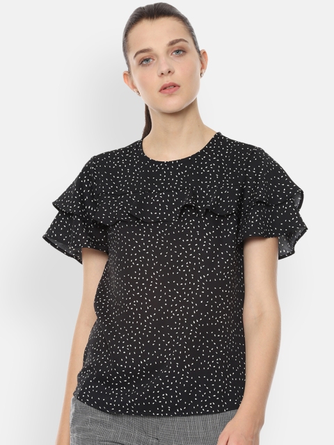 

Van Heusen Woman Women Black Printed A-Line Top
