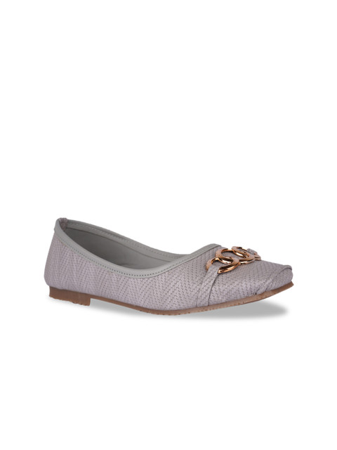 

MSC Women Grey Textured Ballerinas