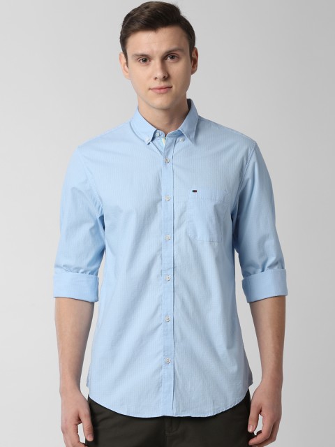 

Peter England Casuals Men Blue Slim Fit Checked Casual Shirt