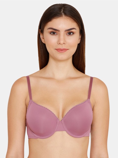 

Zivame Purple Solid Underwired Lightly Padded Push-Up Bra ZI1450COREEPURP