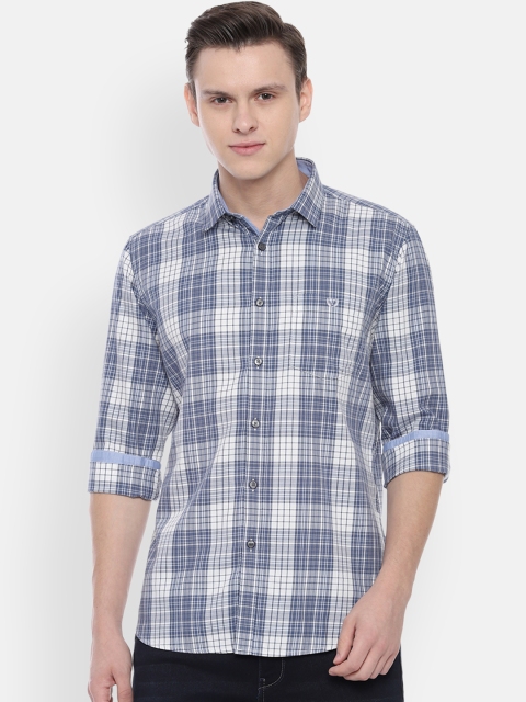 

Van Heusen Sport Men Blue Slim Fit Checked Casual Shirt