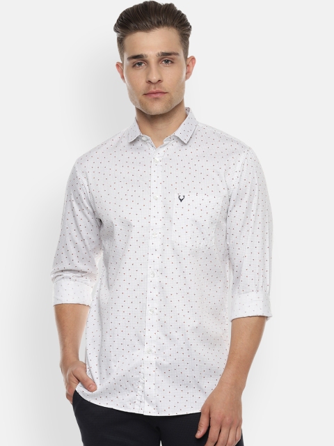 

Allen Solly Men White Slim Fit Printed Casual Shirt