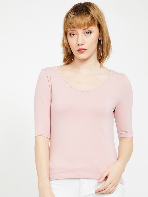 

Ginger by Lifestyle Women Pink Solid Top