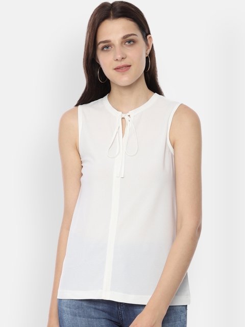 

People Women White Solid Top