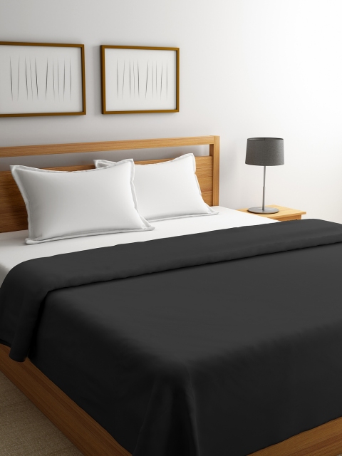 

Portico New York Black Solid AC Room 270 GSM Double Bed Blanket