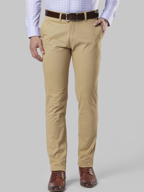 

Next Look Men Khaki Brown Regular Fit Solid Formal Trousers