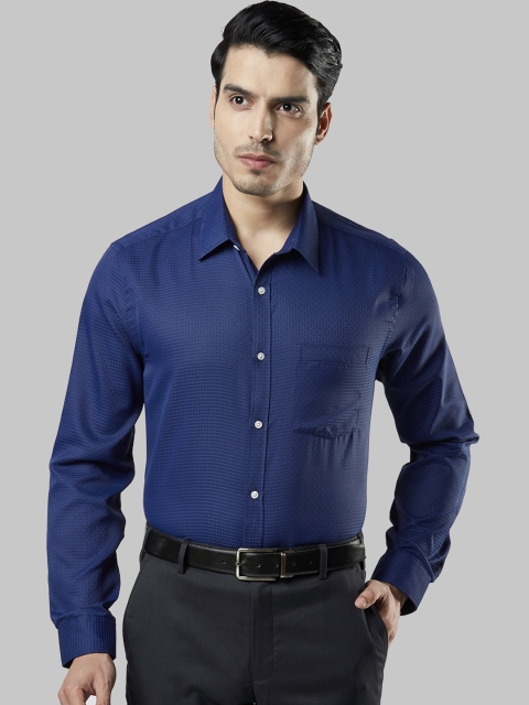

Next Look Men Blue Regular Fit Self Design Formal Shirt