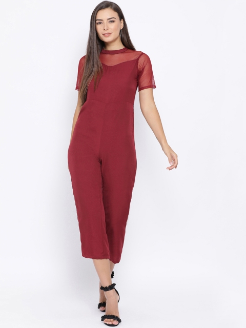 

Meee Women Maroon Solid Culotte Jumpsuit