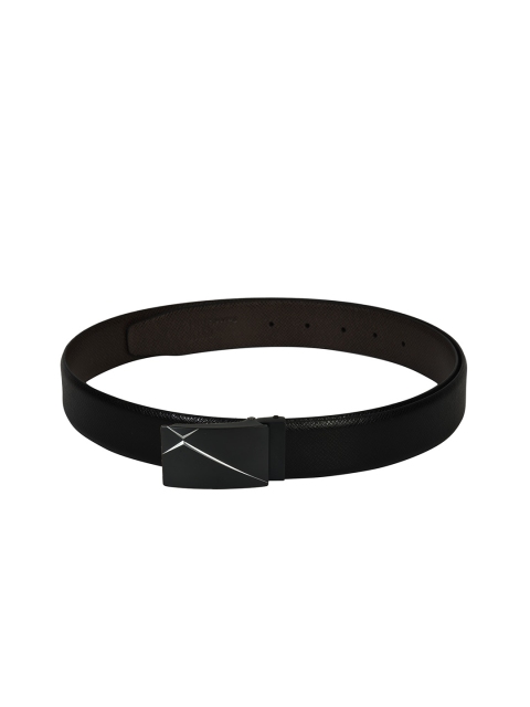 

Second SKIN Men Black & Brown Textured Reversible Genuine Leather Belt