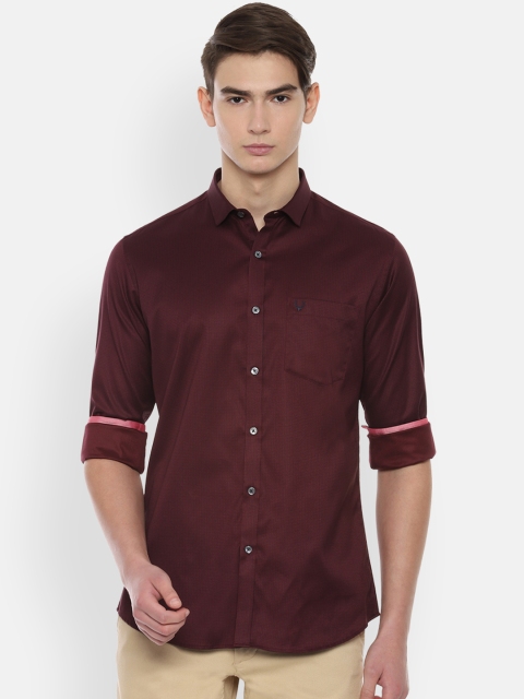 

Allen Solly Men Maroon Slim Fit Checked Casual Shirt