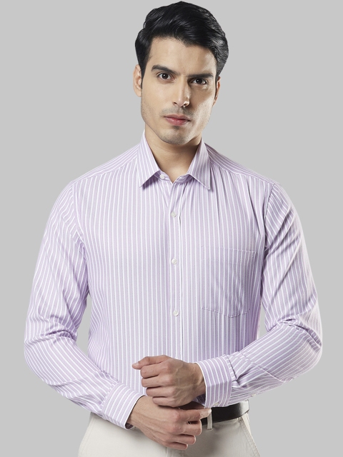 

Next Look Men Purple Regular Fit Striped Formal Shirt