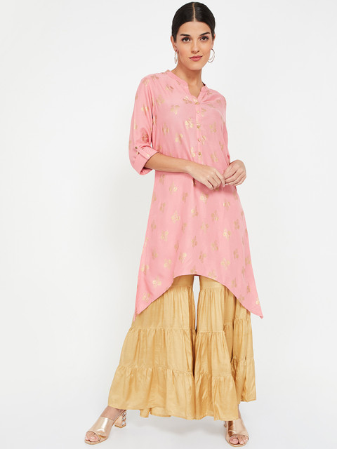 

Melange by Lifestyle Women Pink Printed A-Line Kurti