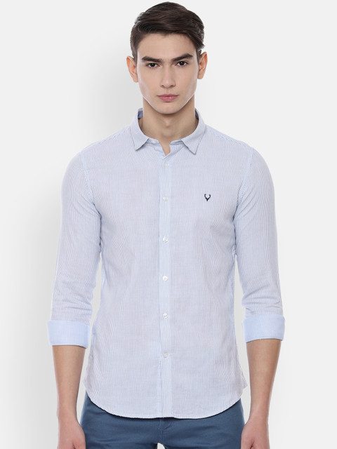 

Allen Solly Sport Men Blue Slim Fit Striped Casual Shirt