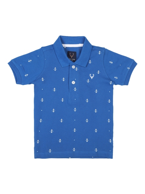 

Allen Solly Junior Boys Blue Printed Polo Collar T-shirt