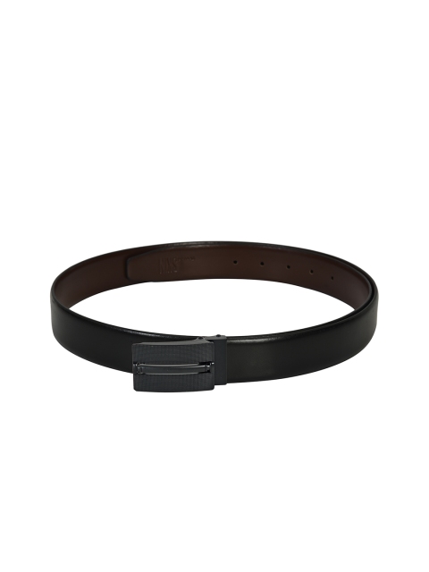 

Second SKIN Men Black & Brown Textured Reversible Genuine Leather Belt