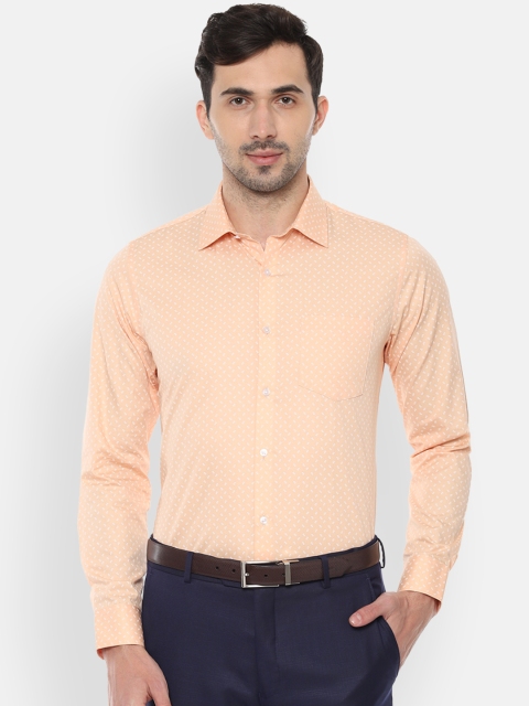 

Van Heusen Men Orange Slim Fit Printed Formal Shirt