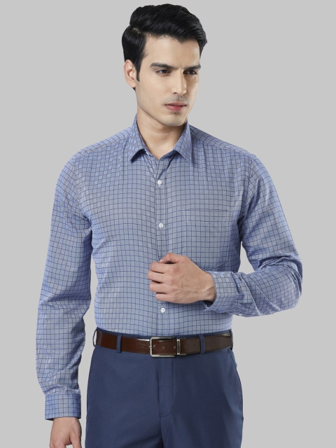 

Next Look Men Blue Regular Fit Checked Formal Shirt