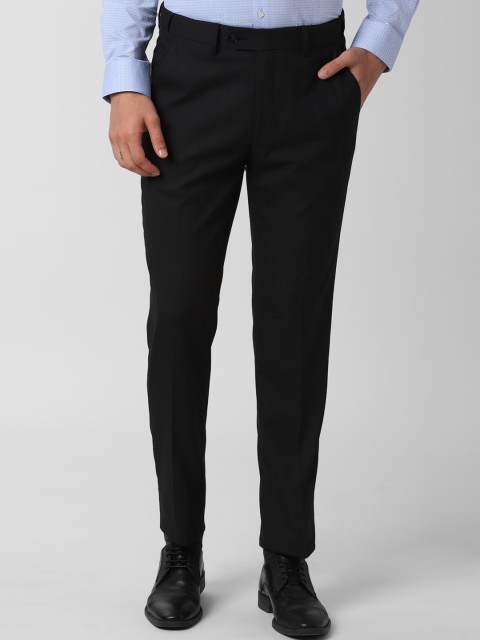 

Peter England Men Navy Blue Slim Fit Solid Formal Trousers