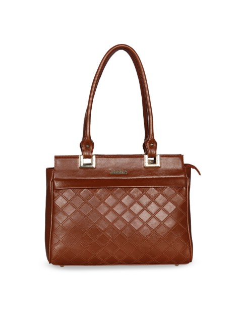 

ESBEDA Tan Brown Textured Shoulder Bag