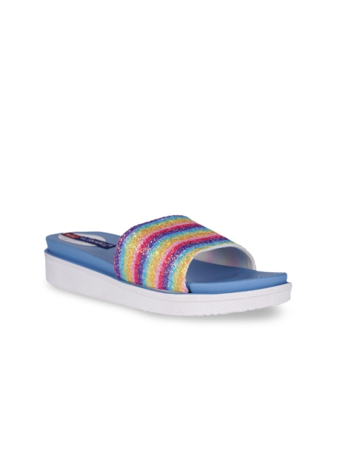 

MSC Women Multicoloured Striped Sandals, Multi