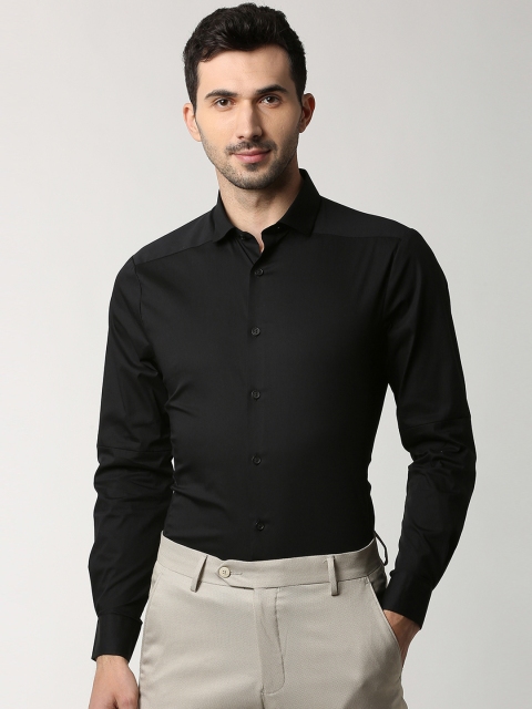 

Peter England Men Black Slim Fit Solid Formal Shirt